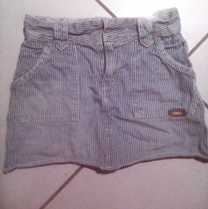 YES girls striped mini jean skirt
